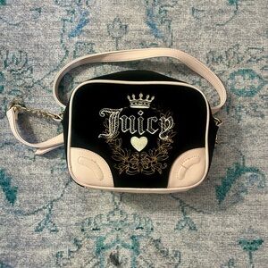 Juicy Couture Black and Pink Crossbody Bag